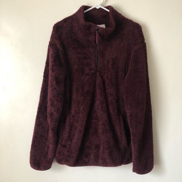 Goodfellow & Co Jackets & Blazers - Goodfellow & Co. Fluffy Burgundy Jacket